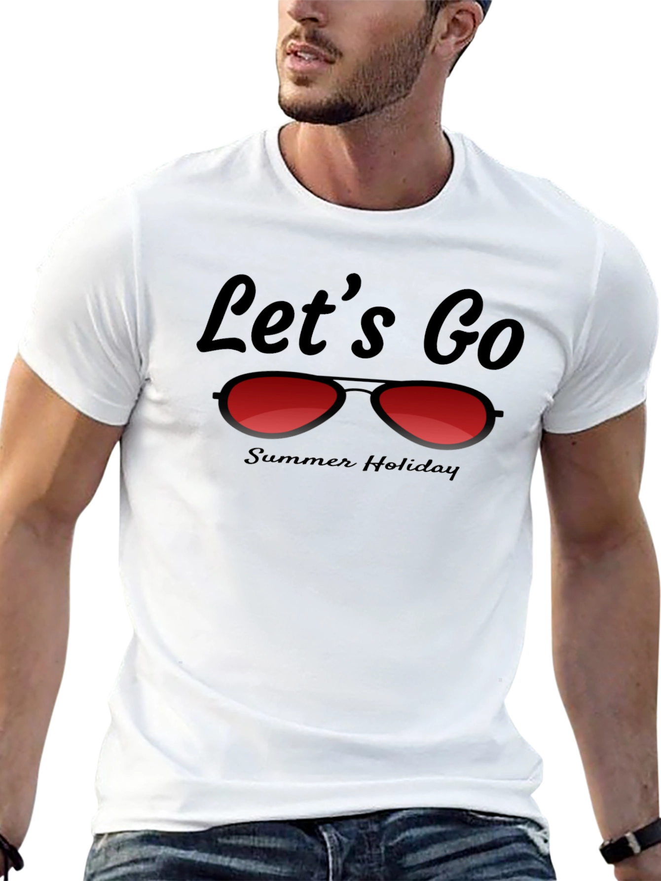 Lets Go Summer Holiday Graphic Tee