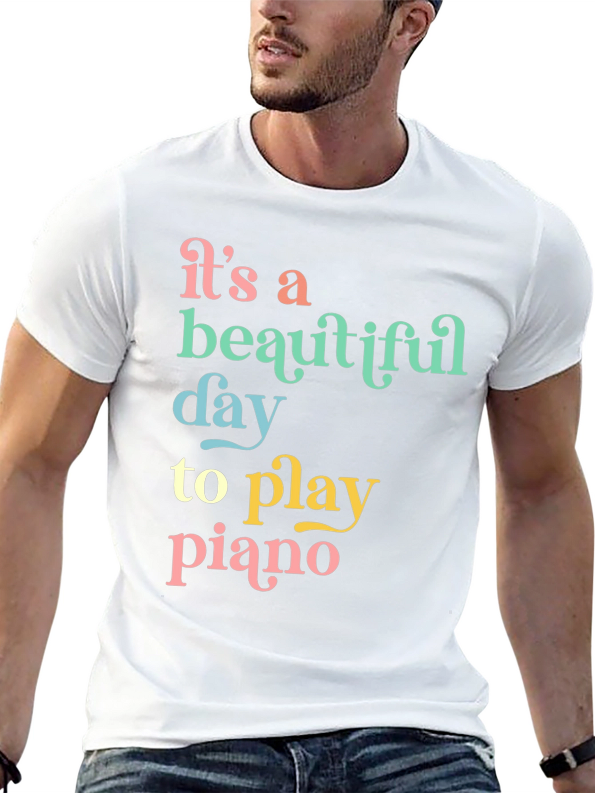 Its a Beautiful Day to Play Piano Graphic Tee