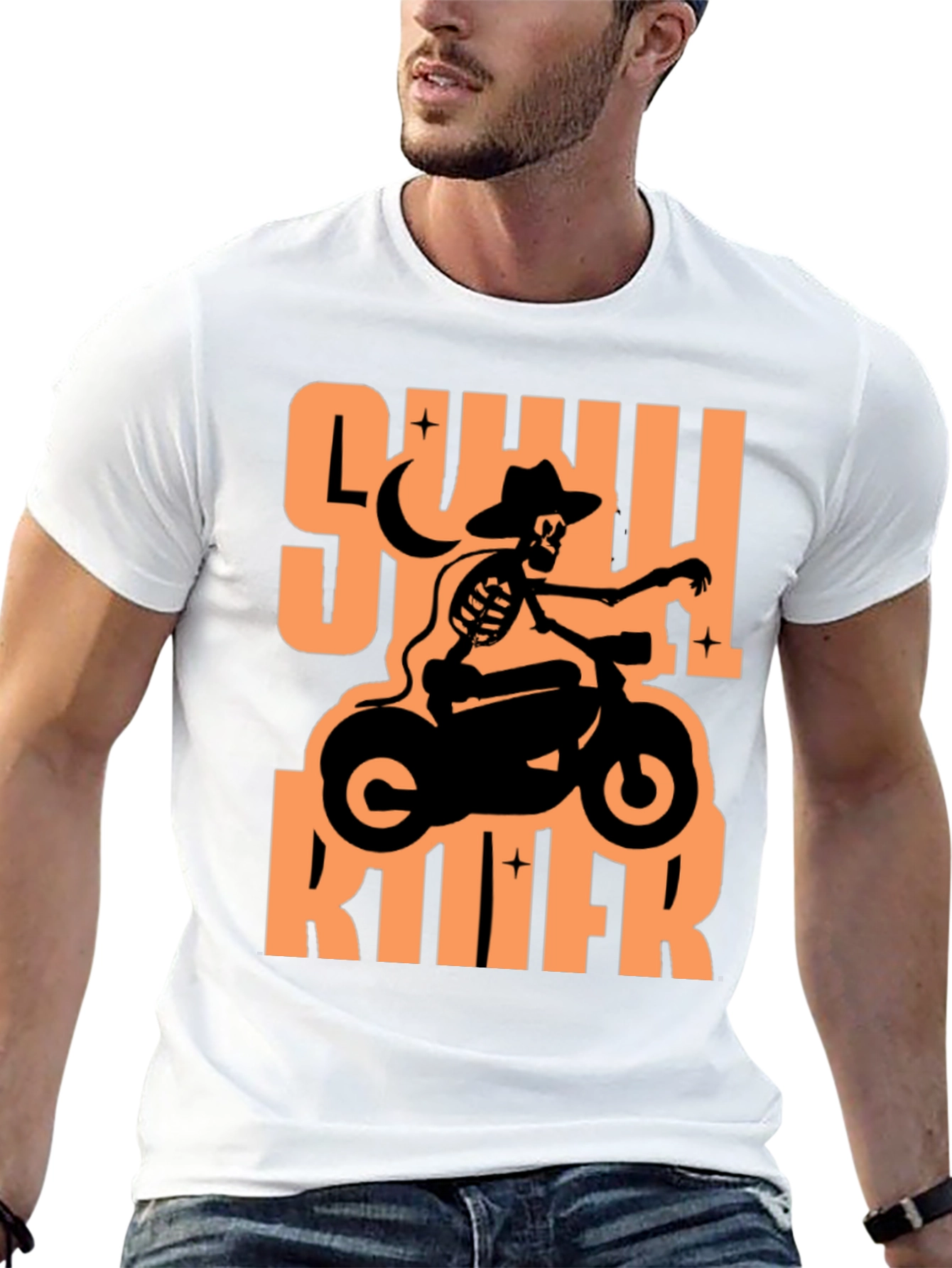 Skull Rider Graphic T-Shirt - Black