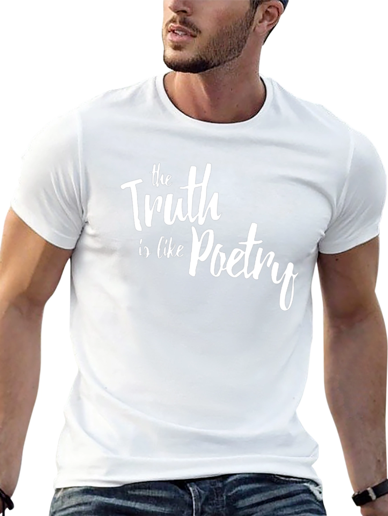 Truth is Like Poetry Graphic Tee - Black