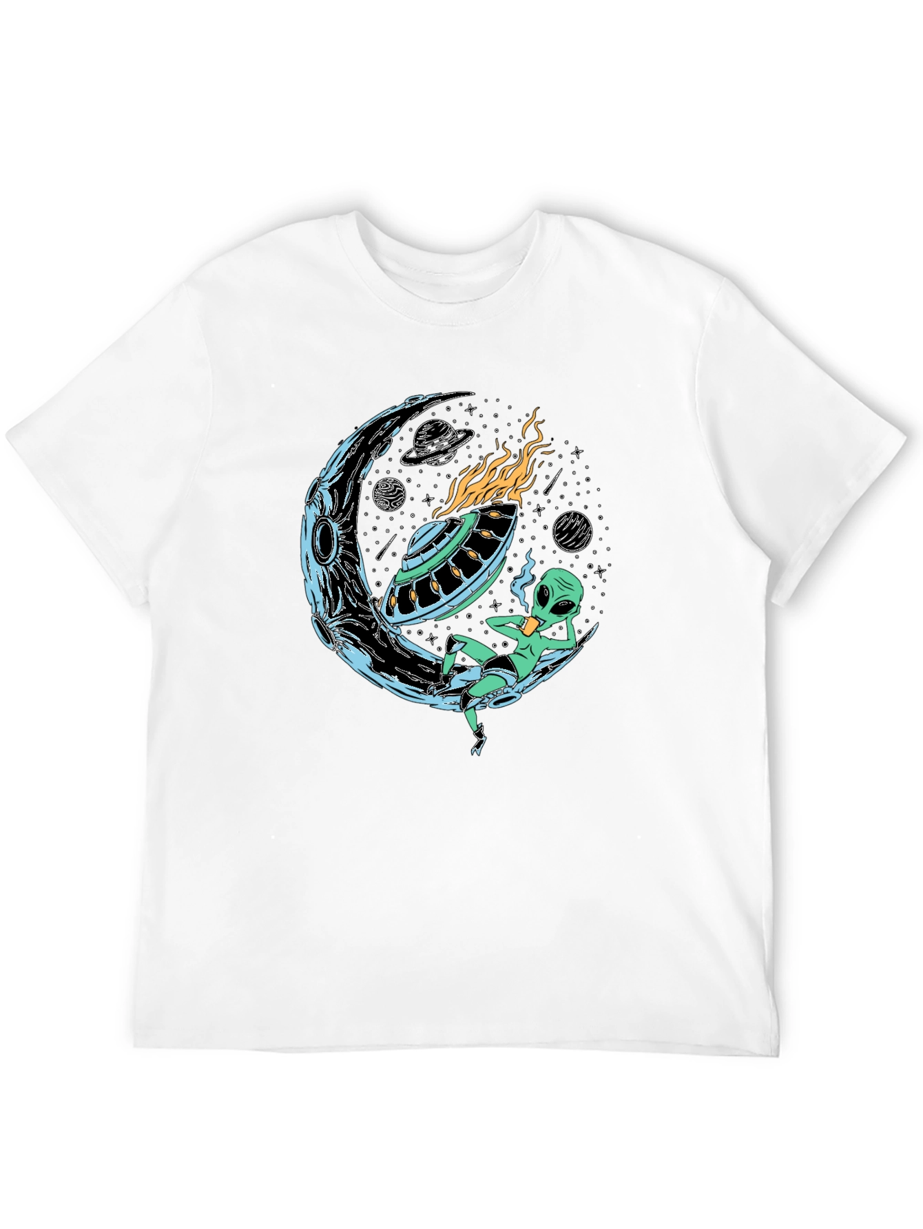 Alien Moon UFO Graphic Tee