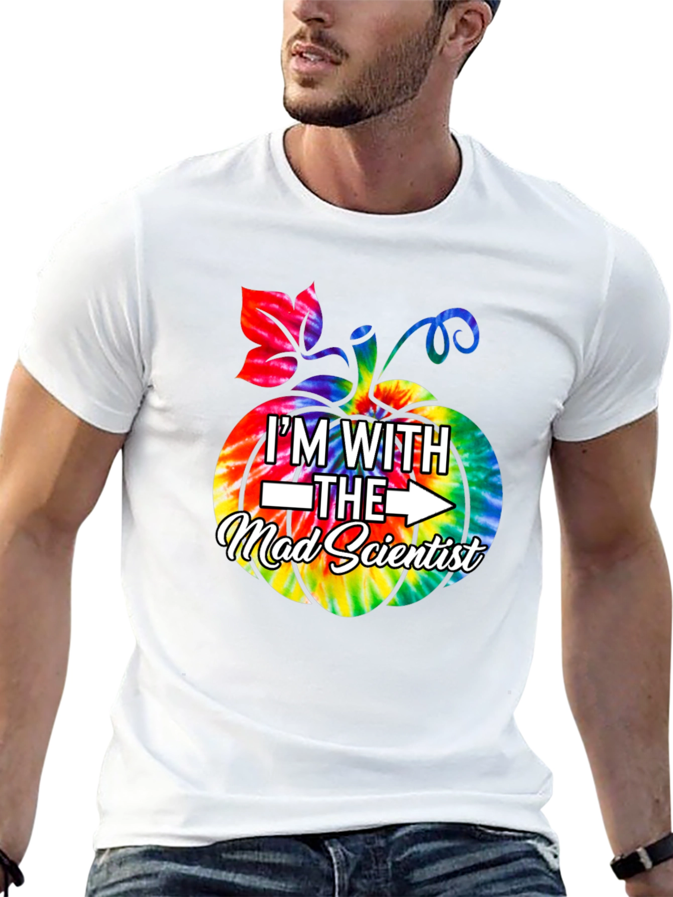 Im With The Mad Scientist Halloween T-Shirt