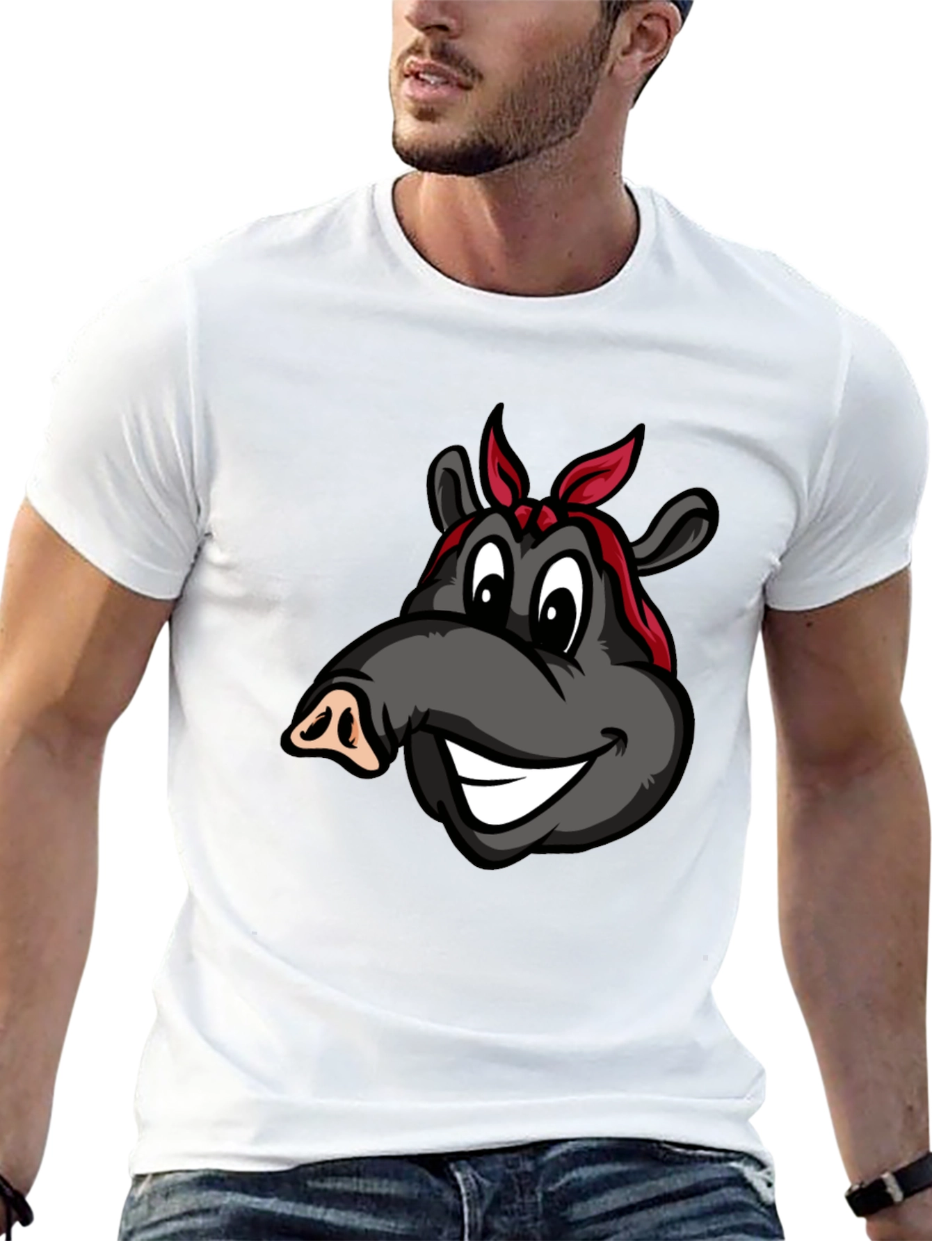 Cartoon Hippo T-Shirt - Funky Animal Graphic Tee