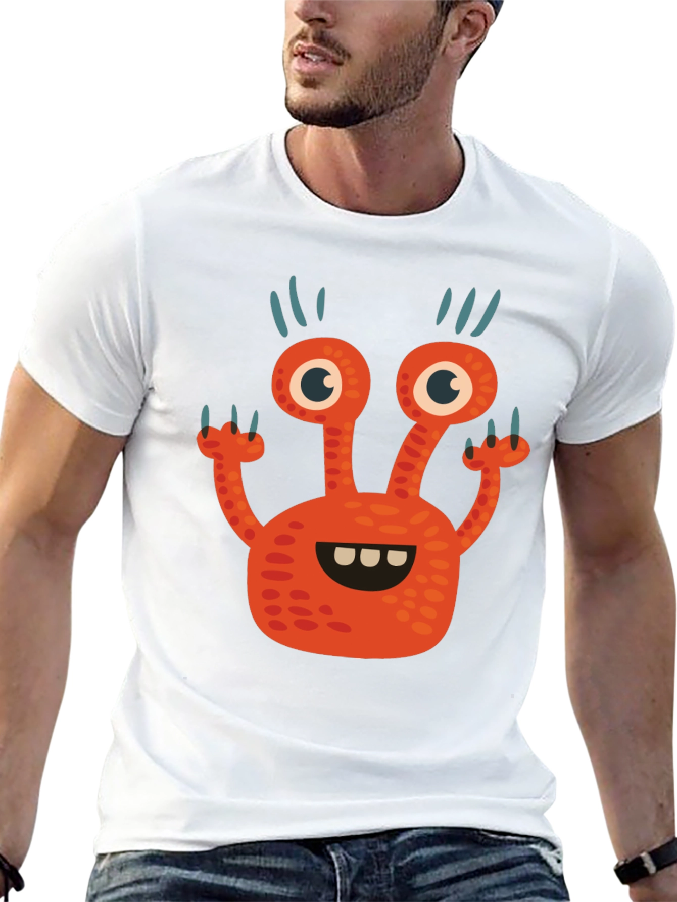 Monster Graphic Tee - Fun Black T-Shirt