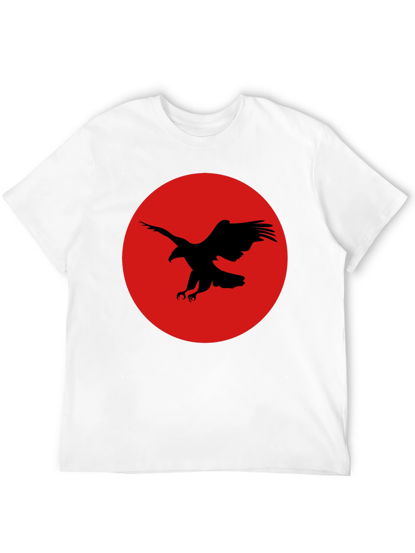 Black Eagle Graphic Tee - Red Circle Design