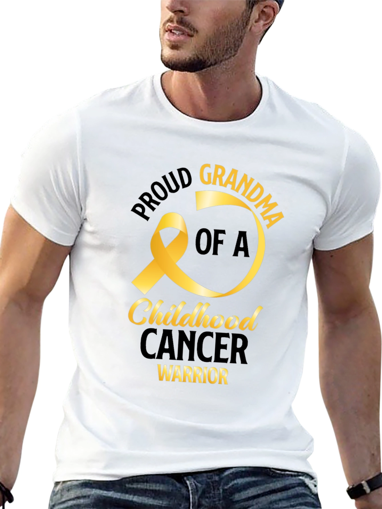Proud Grandma Childhood Cancer Warrior T-Shirt