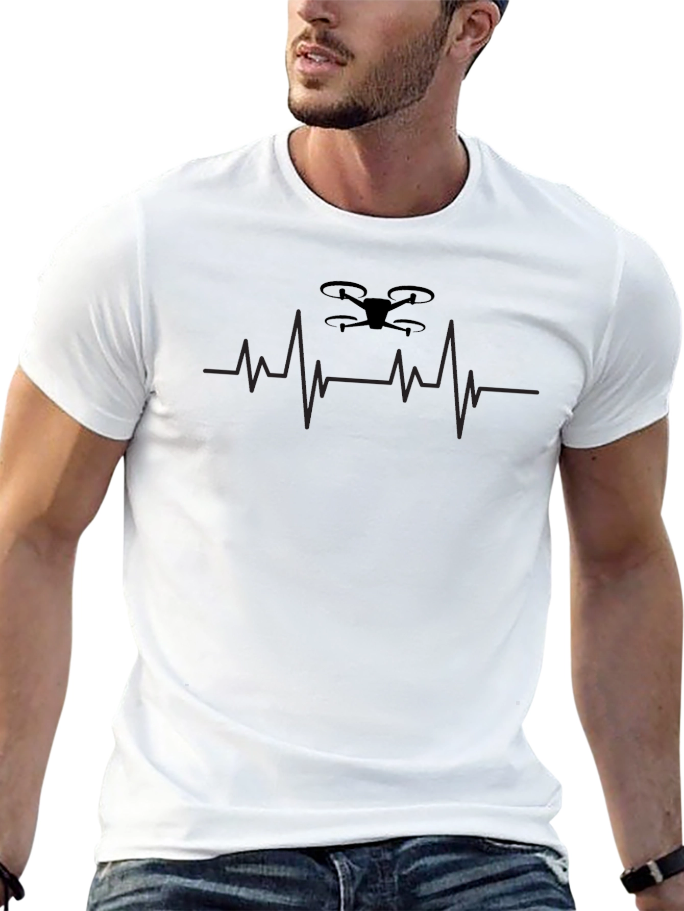 Drone Heartbeat Graphic Tee - Fly High!
