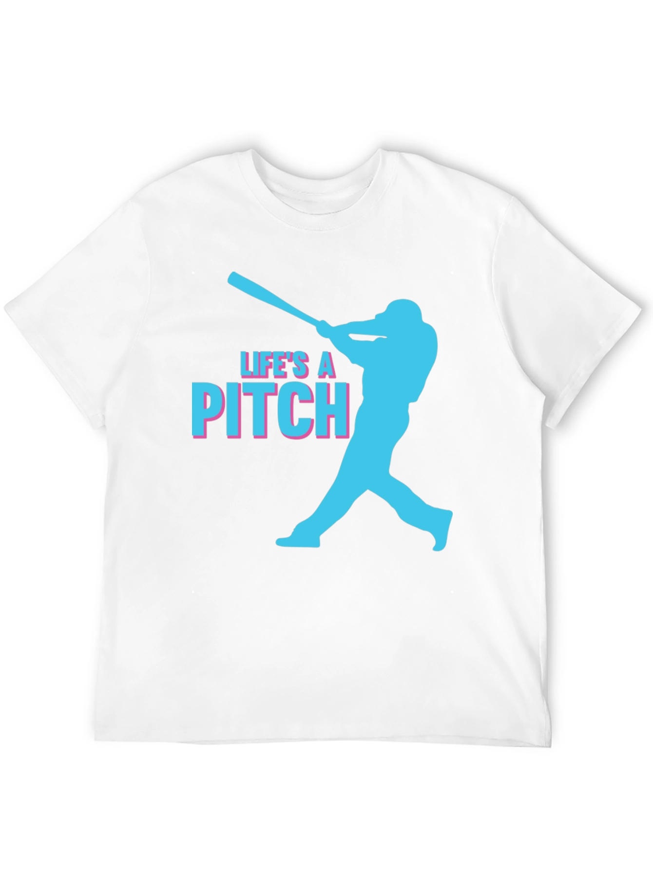 Lifes a Pitch Baseball Graphic Tee - Black