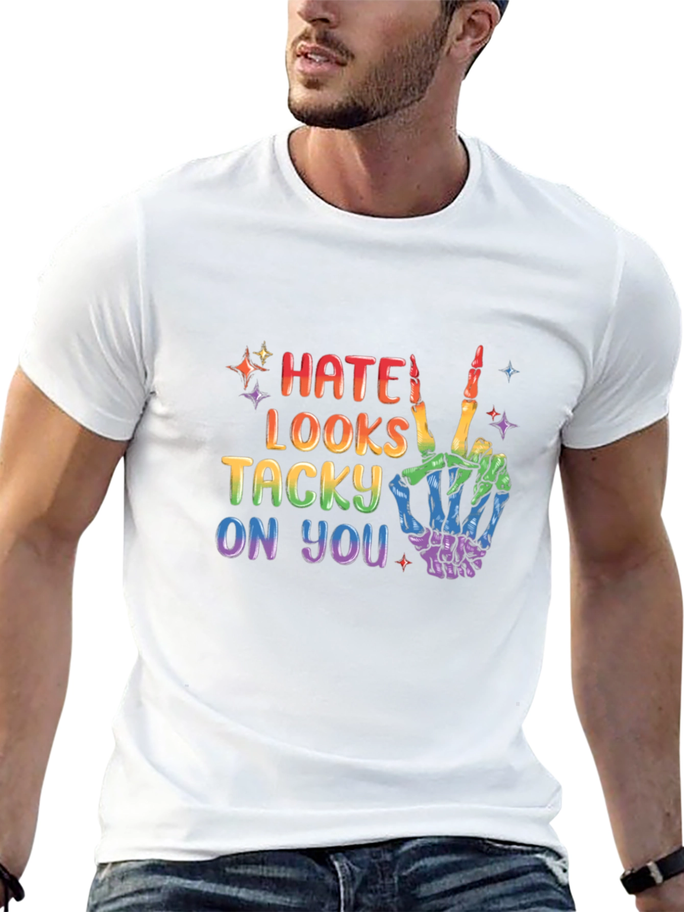Hate Looks Tacky LGBTQ Pride T-Shirt