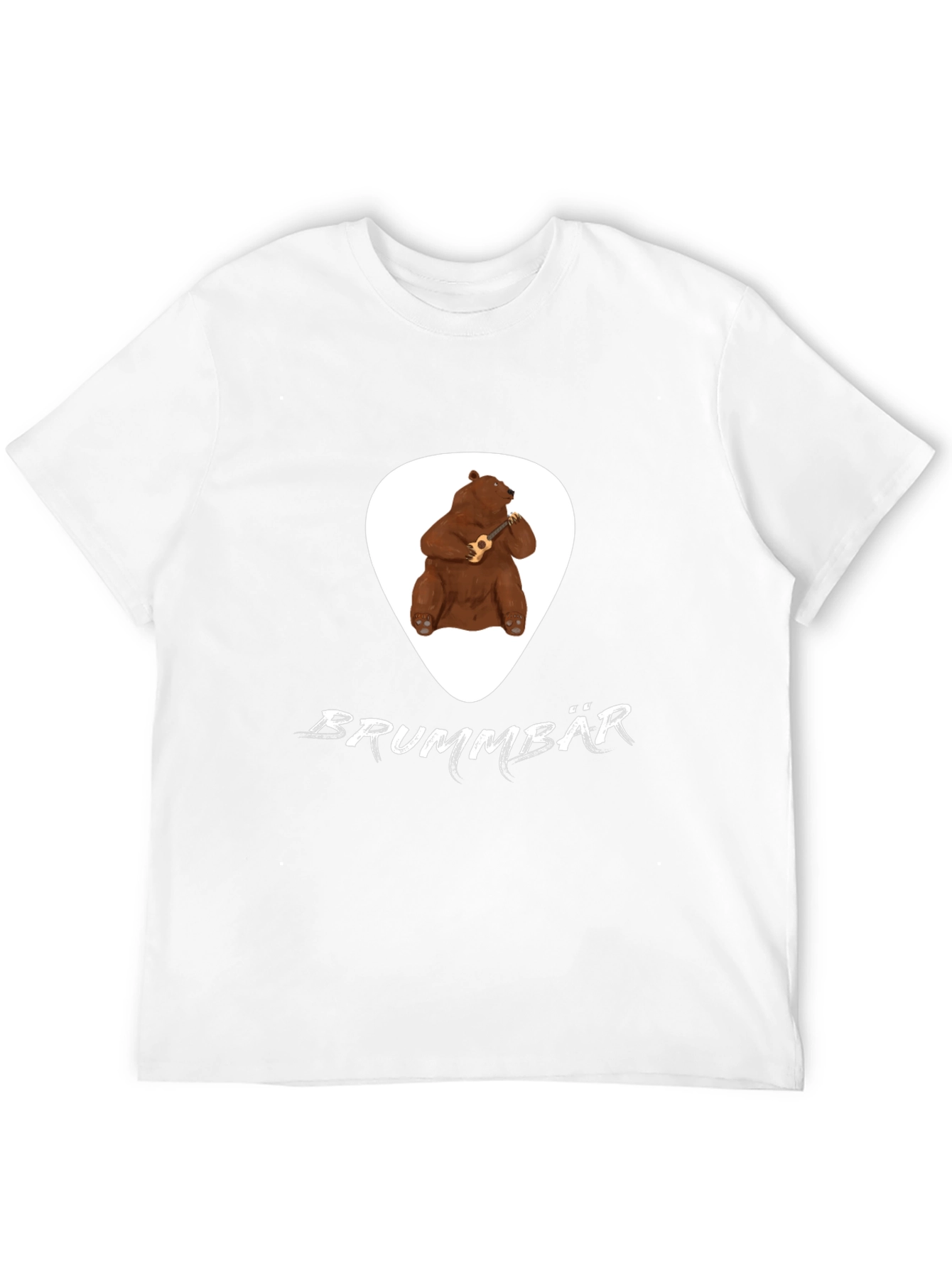 Brummbär Bear Ukulele T-Shirt - Black Cotton Tee