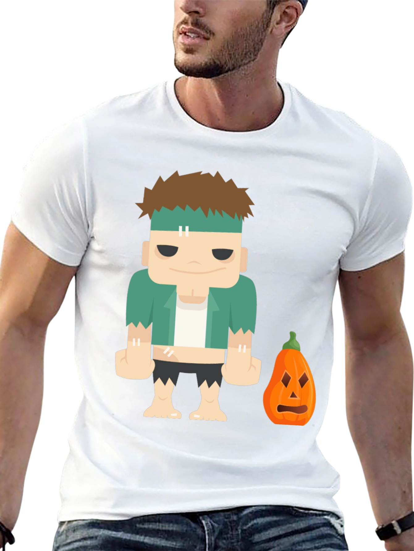 Frankensteins Monster Halloween Graphic Tee