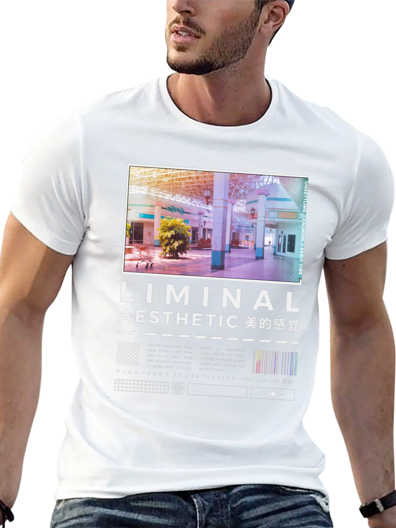 Liminal Aesthetic Graphic Tee - Unisex Black T-Shirt