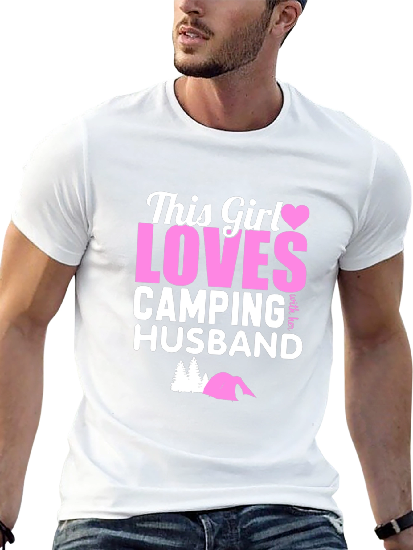 This Girl Loves Camping Husband T-Shirt