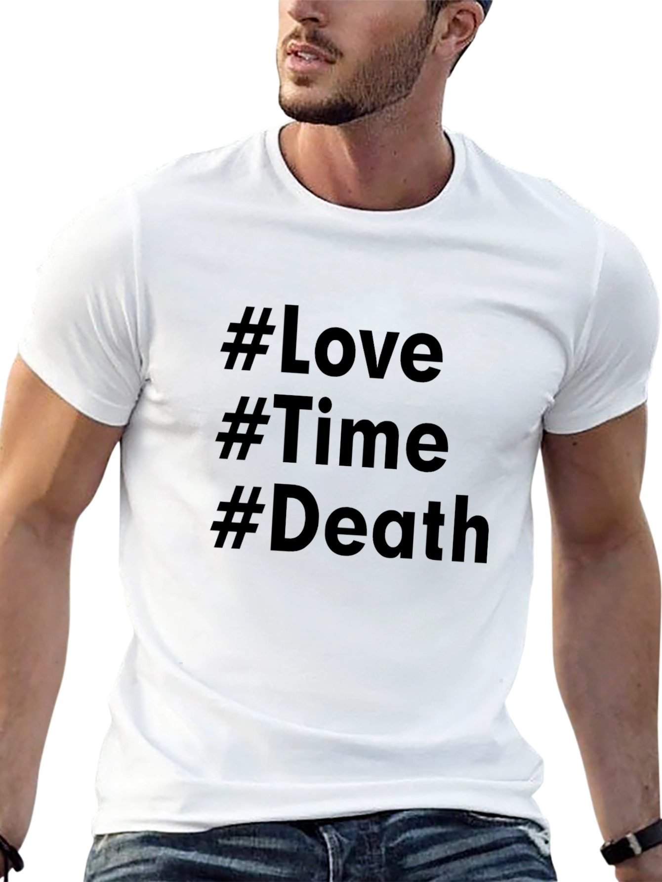 Love Time Death Graphic T-Shirt - Black