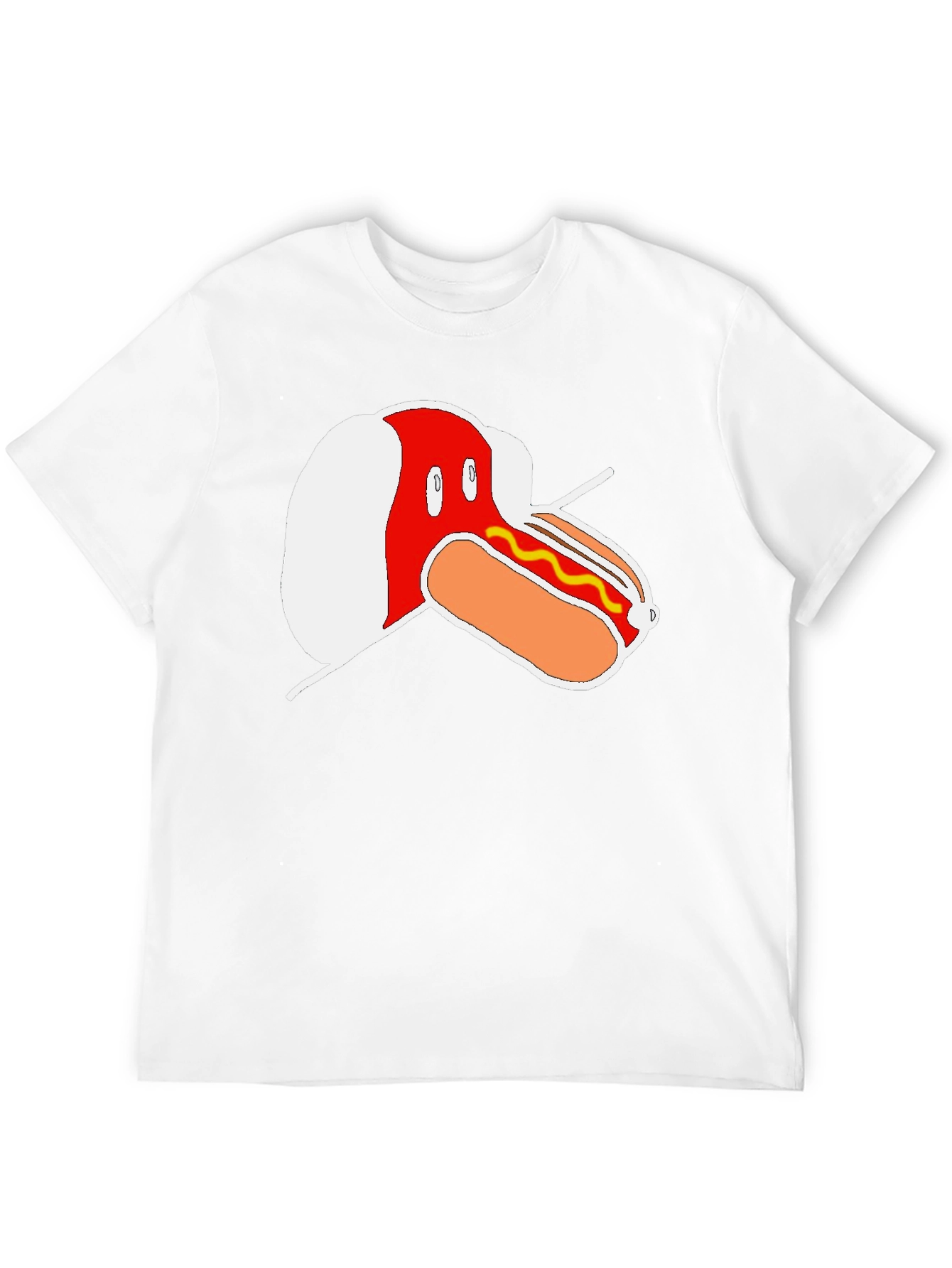 Funny Hot Dog Graphic Black T-Shirt