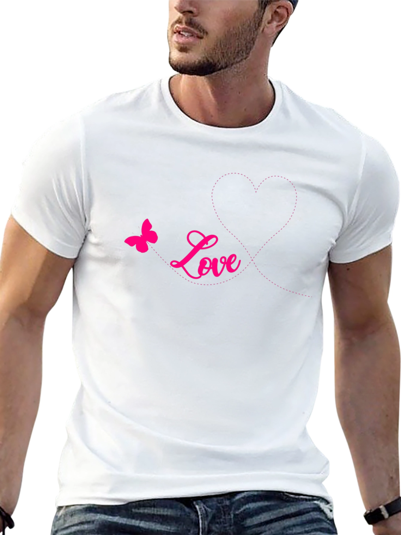 Love Butterfly Black T-Shirt