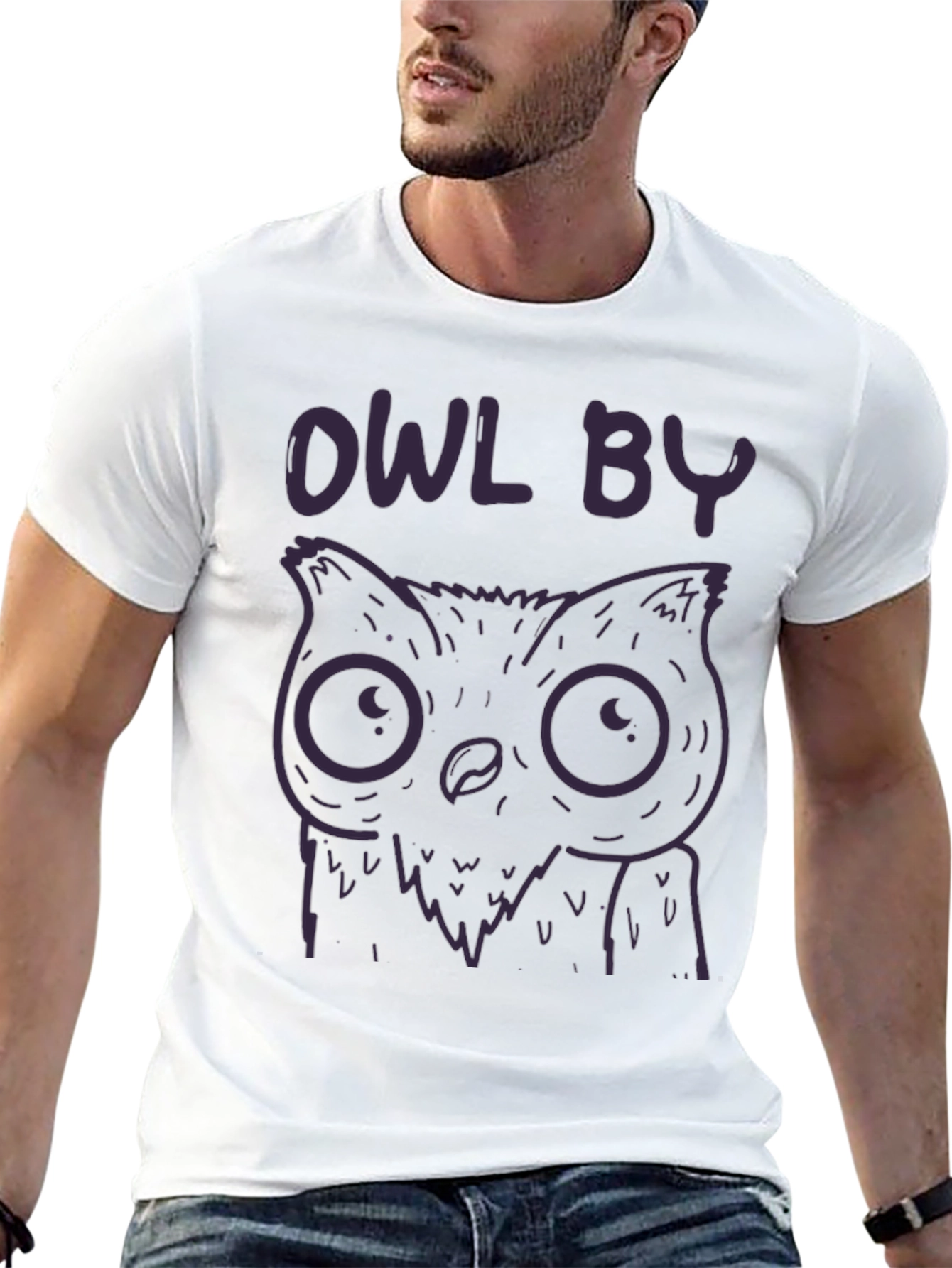 Owl By T-Shirt - Cute Cartoon Design