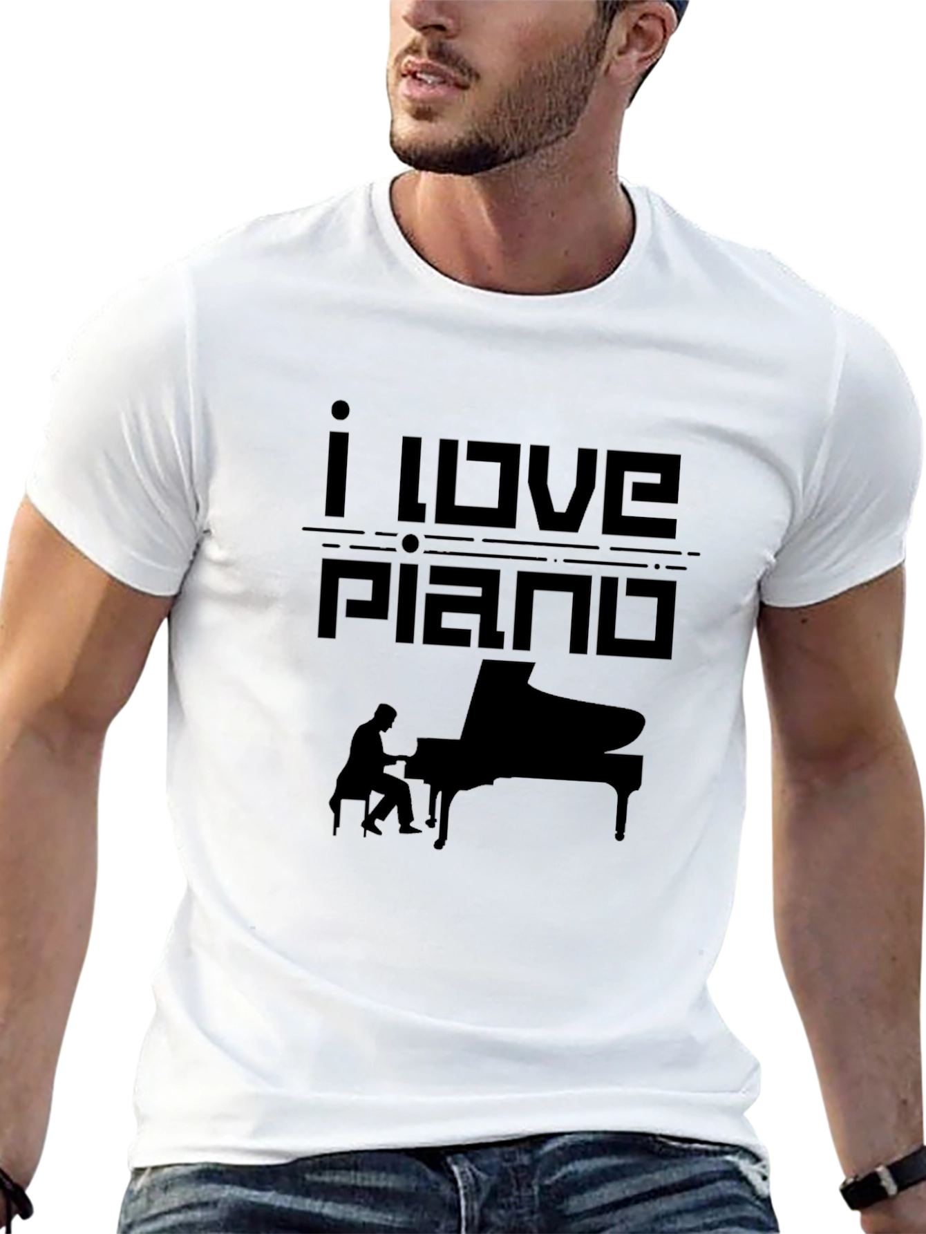 I Love Piano Graphic Tee