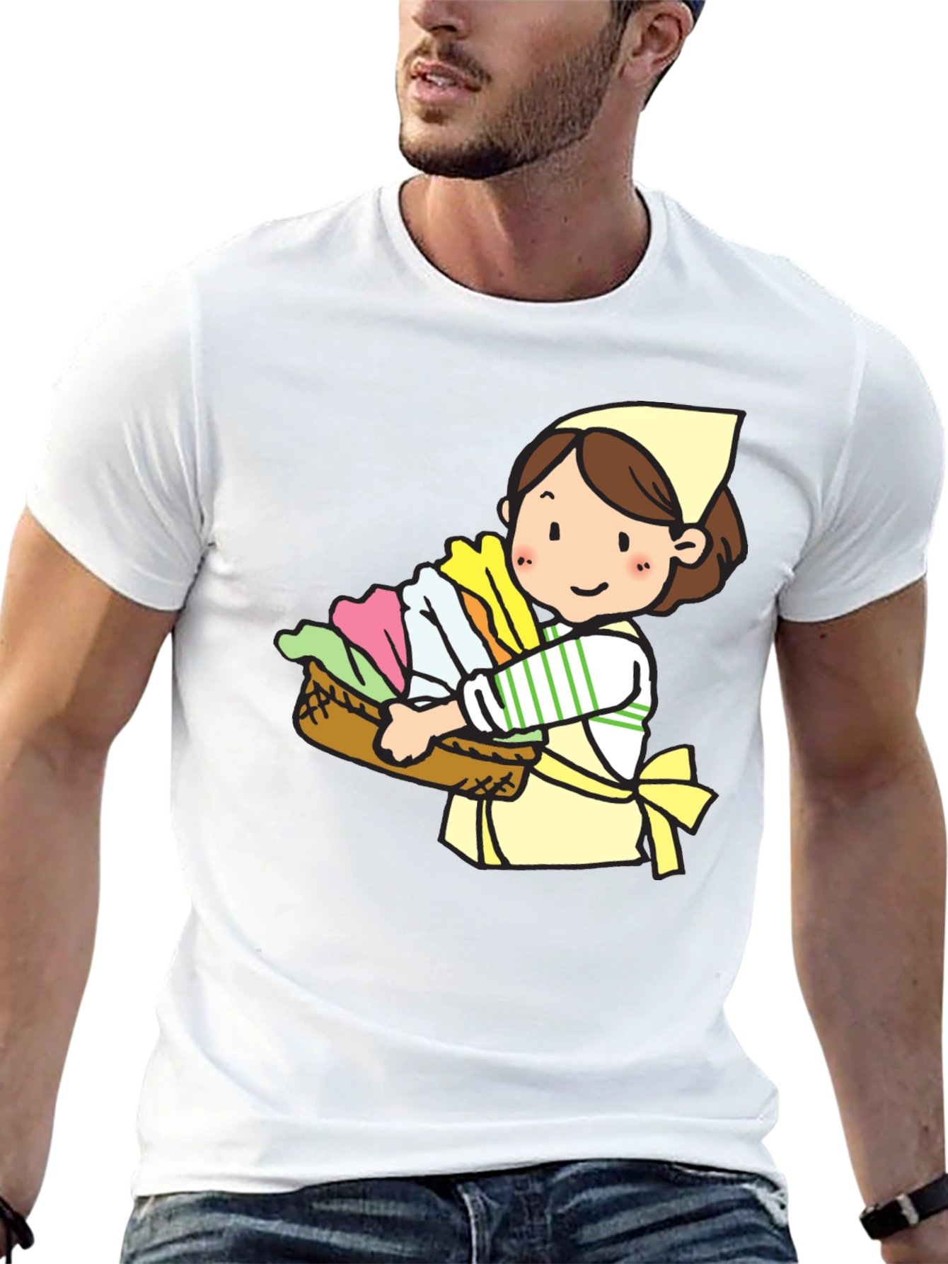 Cute Laundry Maid Graphic Tee