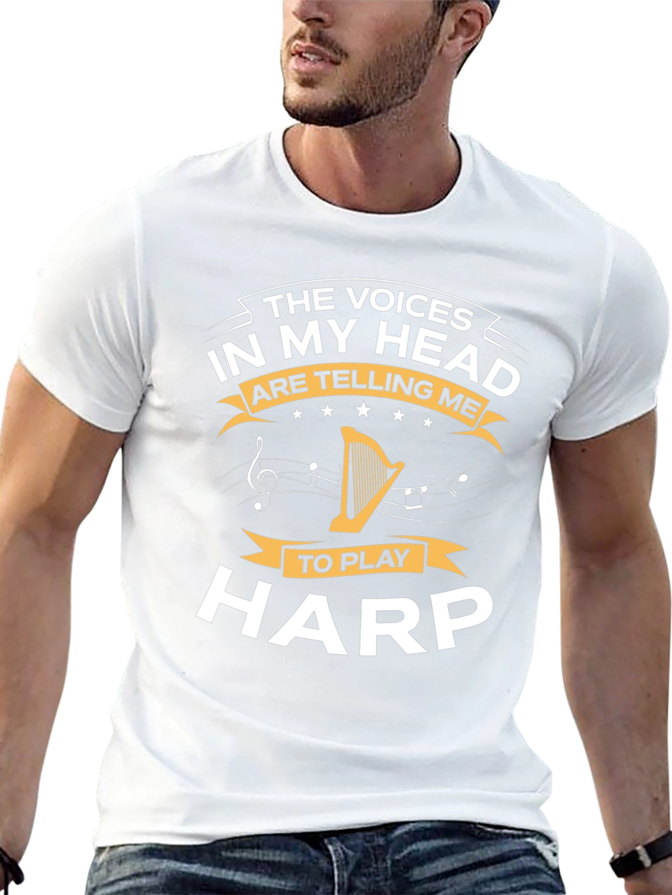 Voices in My Head Harp T-Shirt