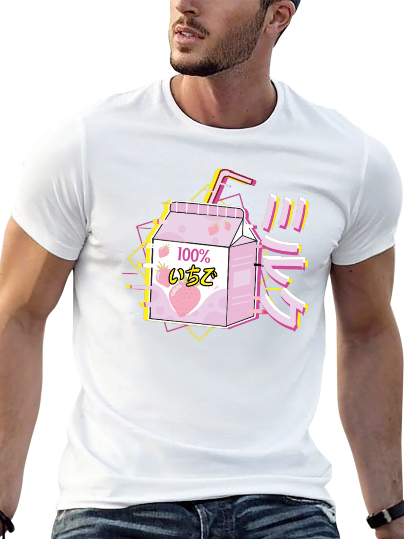 Strawberry Milk T-Shirt - Vaporwave Aesthetic