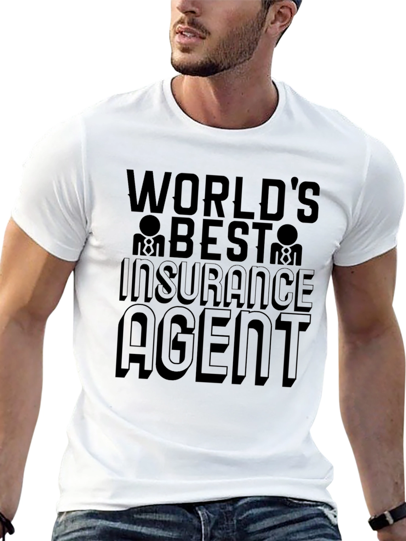 Worlds Best Insurance Agent Black T-Shirt