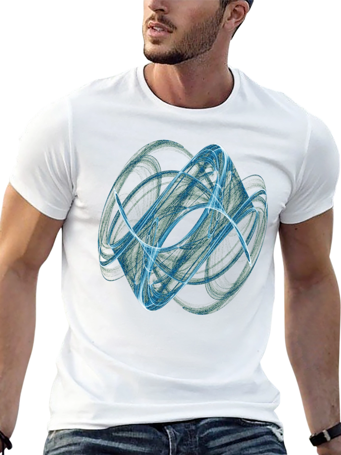Abstract Light Black T-Shirt
