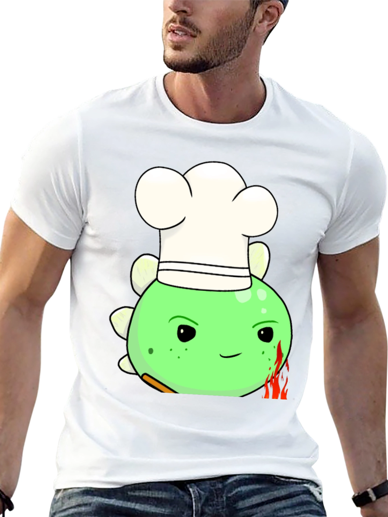Chef Dino T-Shirt - Funny Cartoon Tee