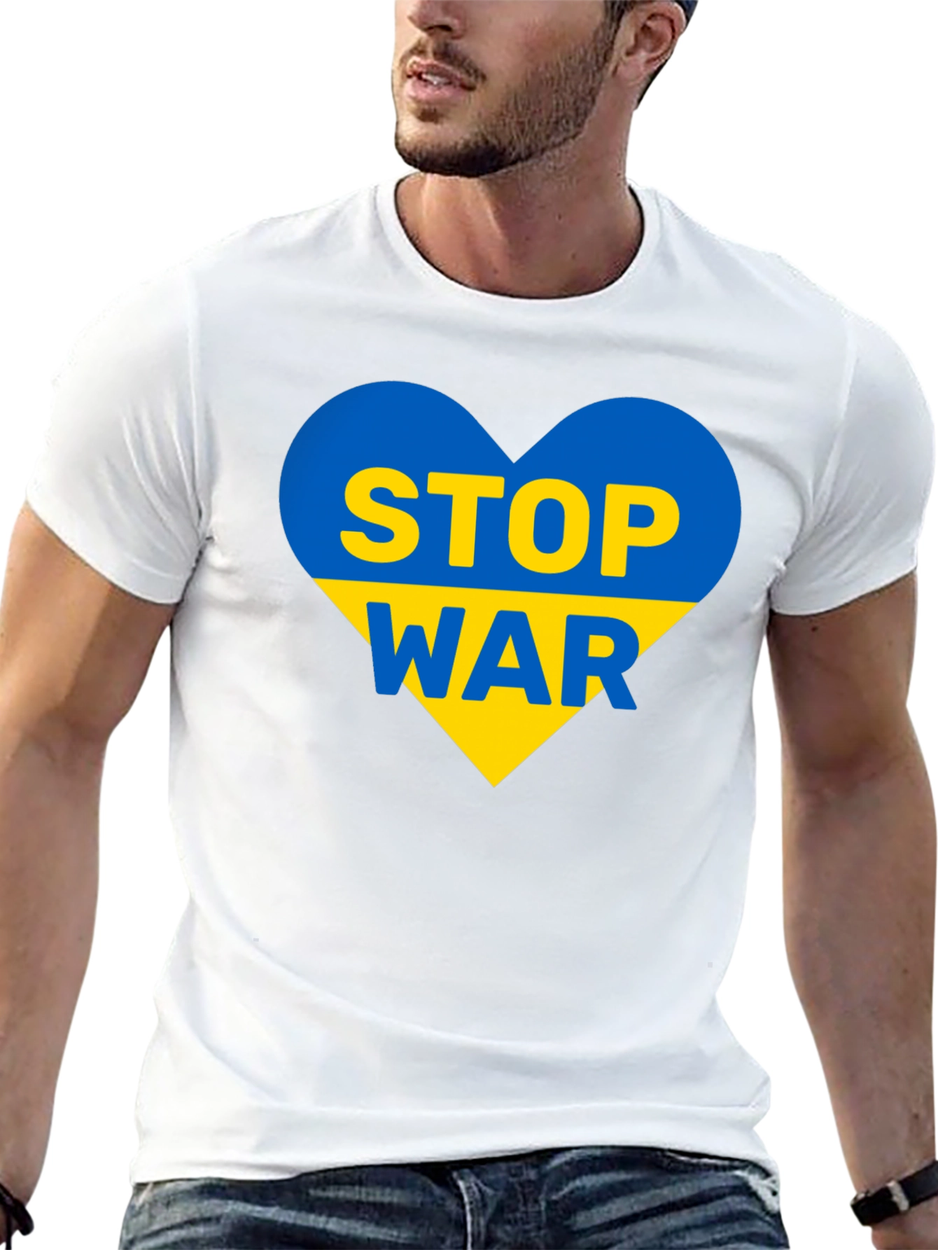 Ukraine Stop War T-Shirt - Heart Design