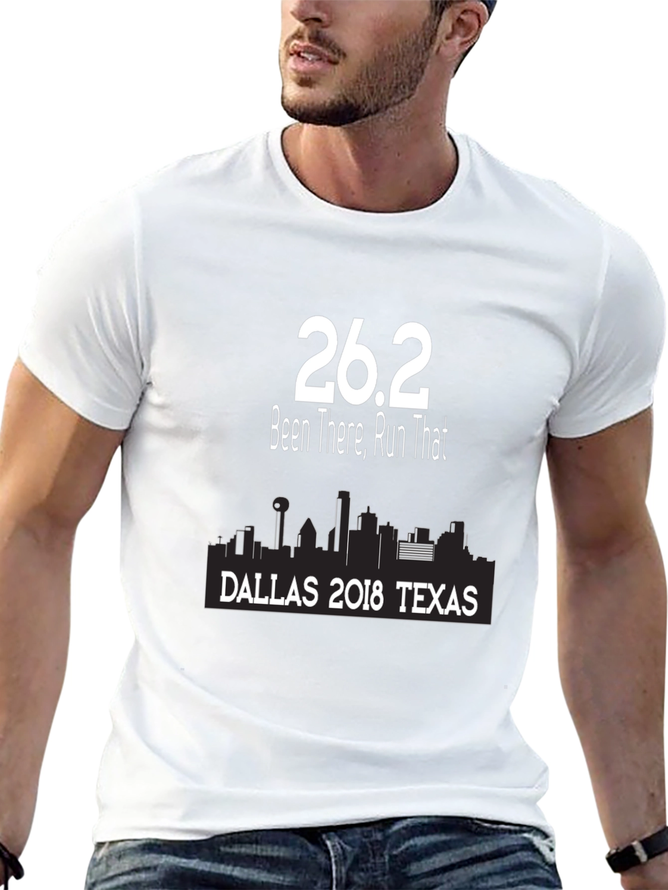 26.2 Marathon Dallas Texas Black T-Shirt