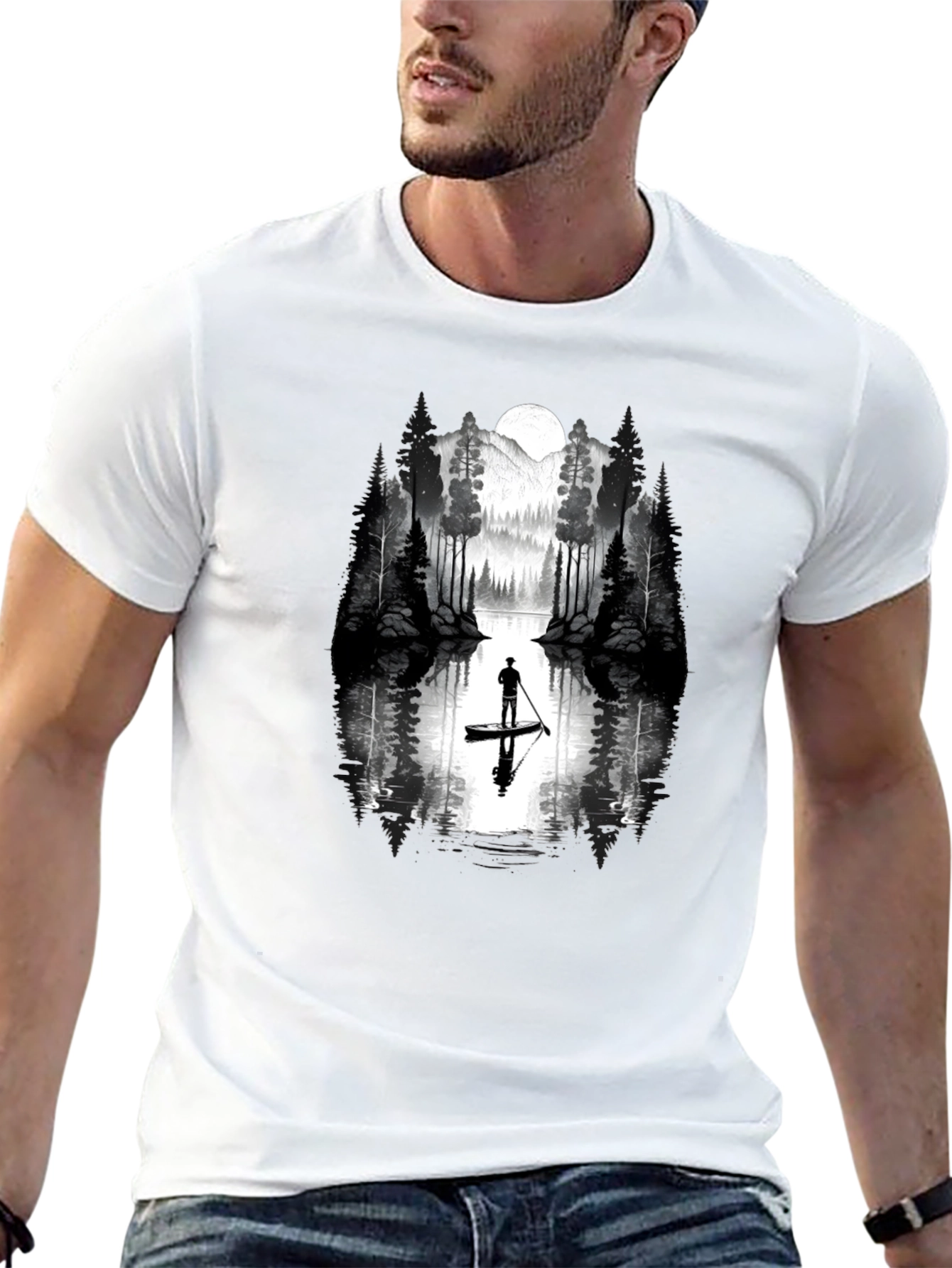 Nature Paddleboard T-Shirt - Black
