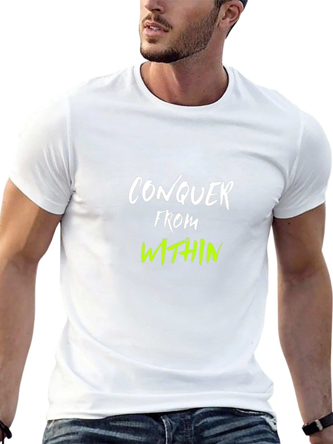 Conquer Within Black Graphic Tee