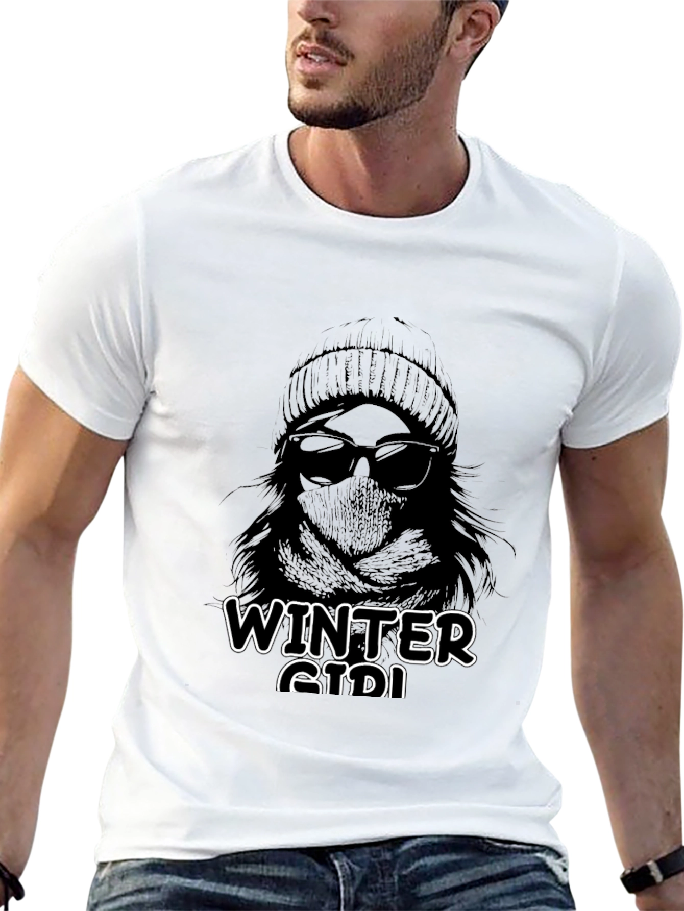 Winter Girl Graphic Tee - Stylish Unisex T-Shirt
