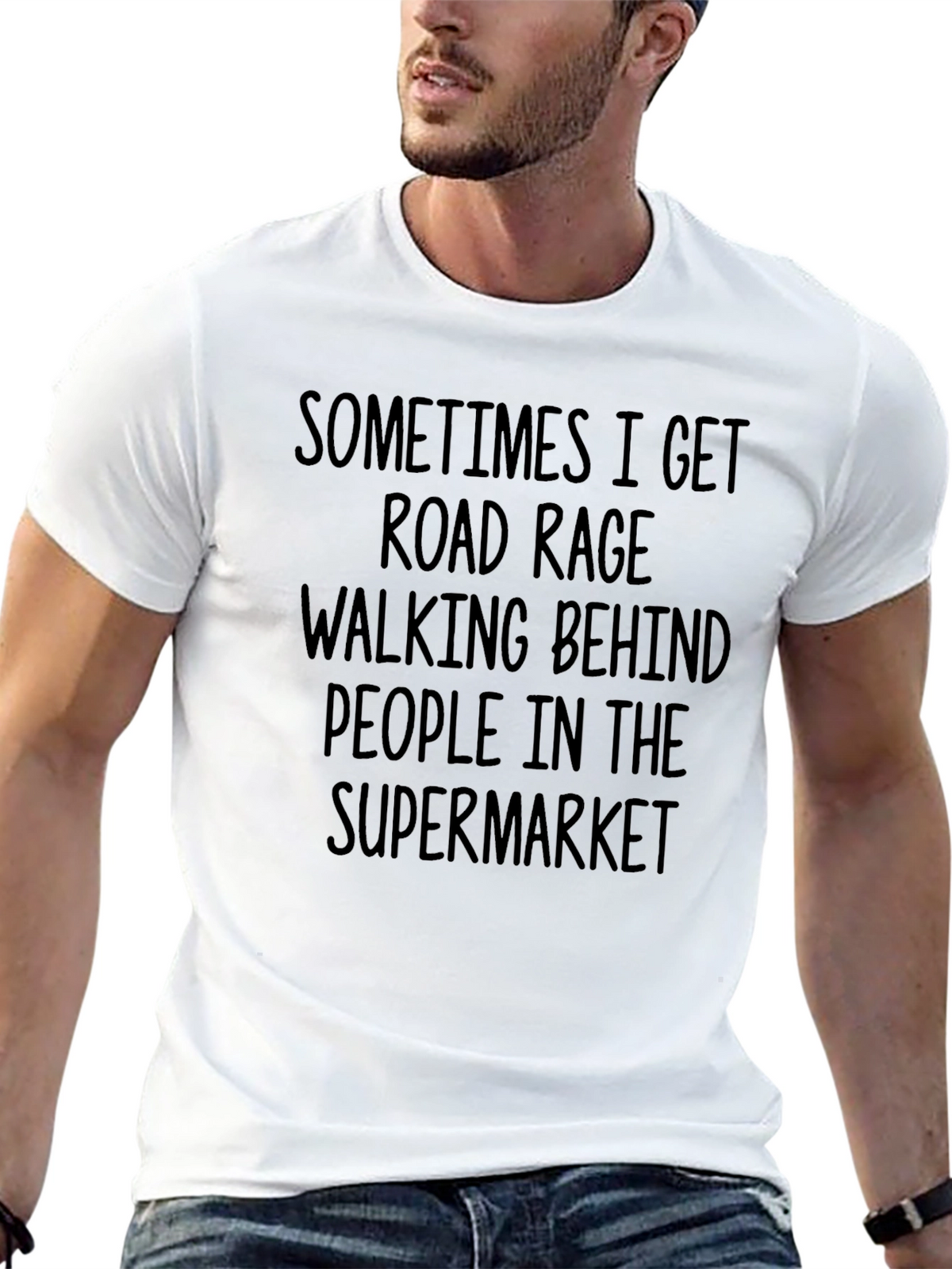 Road Rage Supermarket Funny Graphic Tee