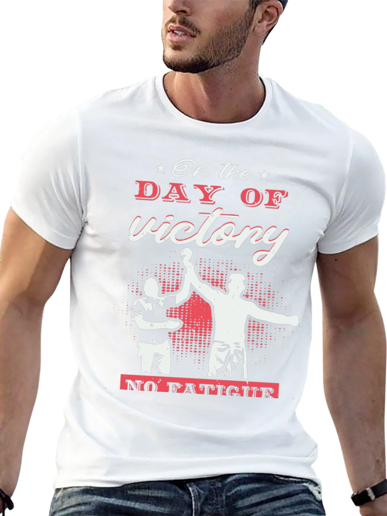 Victory Day Black Graphic Tee - Celebrate Success