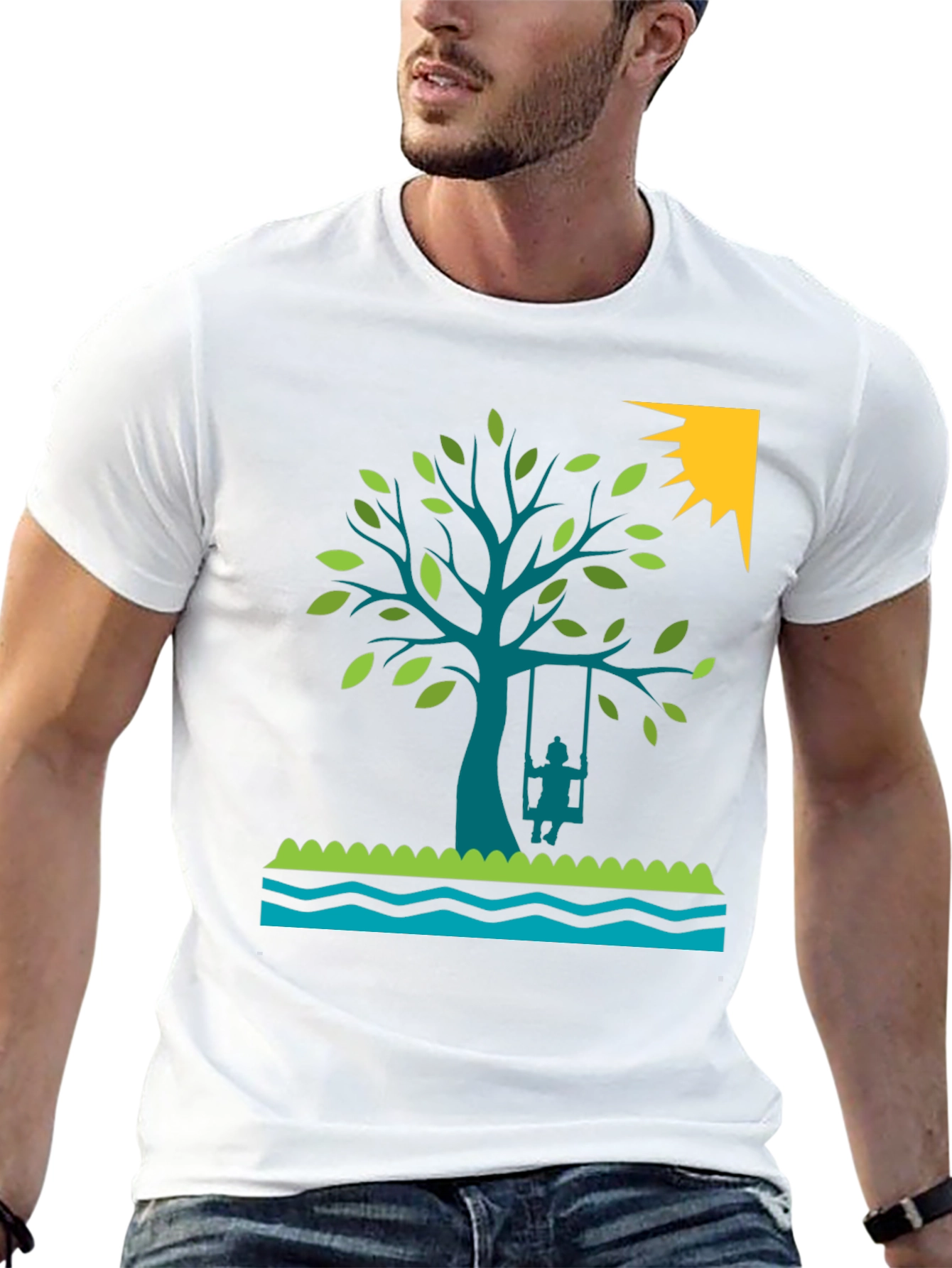 Tree Swing Graphic Tee - Nature Lovers Shirt
