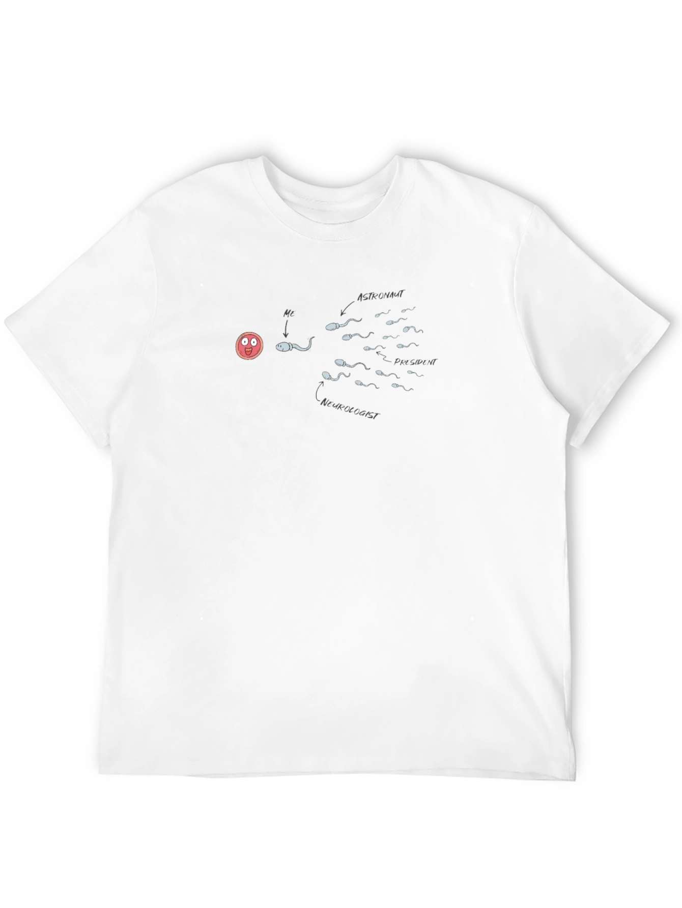 Funny Sperm Race T-Shirt - Black