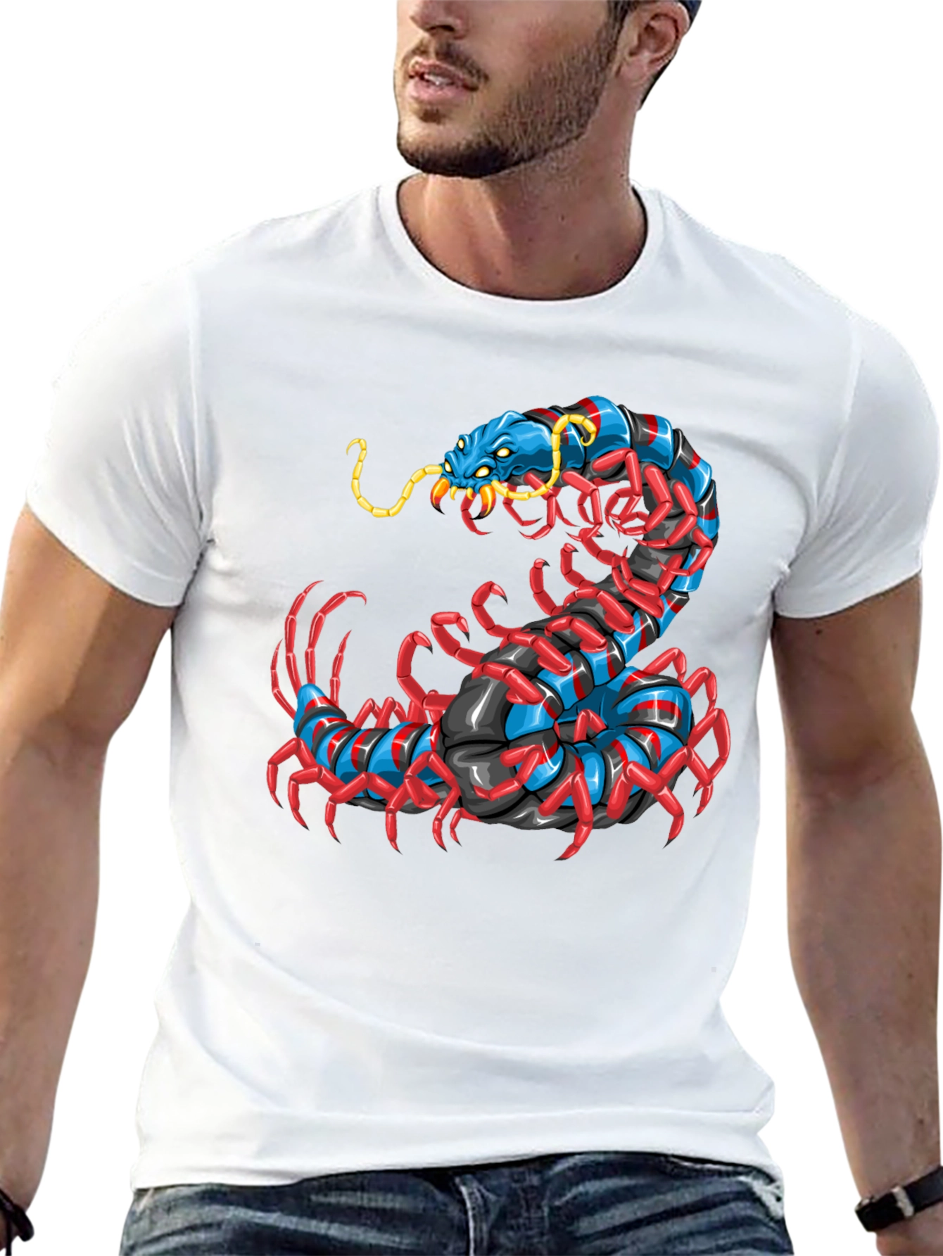 Centipede Graphic Black T-Shirt