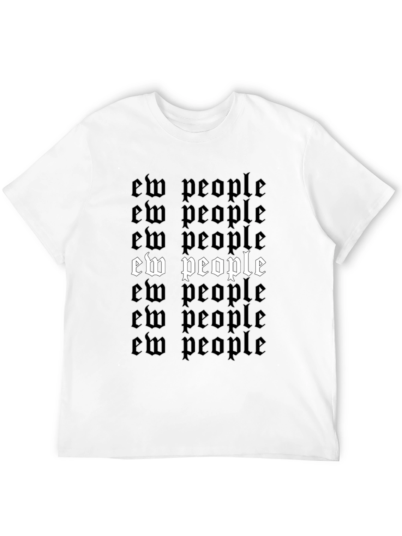 Ew People Graphic Tee - Black Cotton T-Shirt