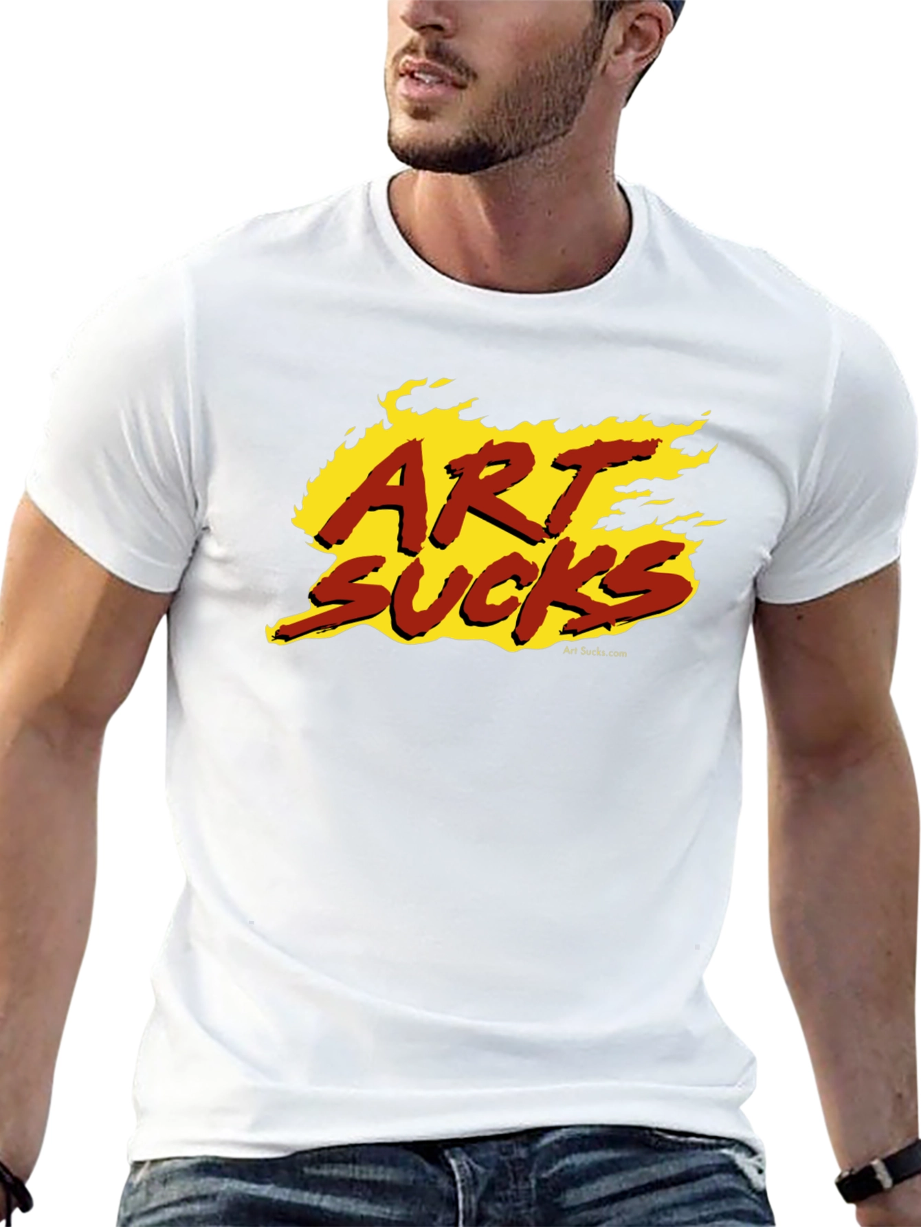 Art Sucks Graphic Tee - Black Cotton T-Shirt