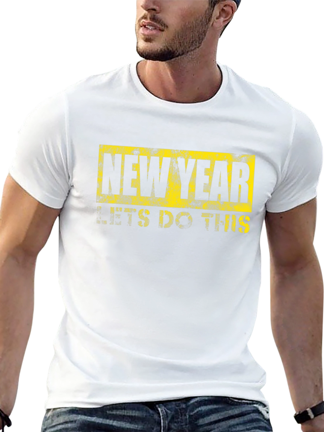 New Year Lets Do This Black Graphic Tee