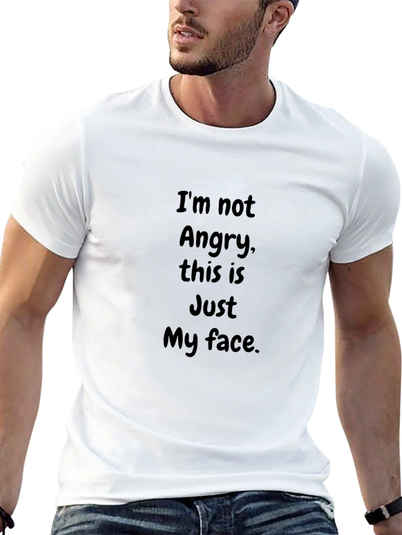 Funny Im Not Angry Black T-Shirt