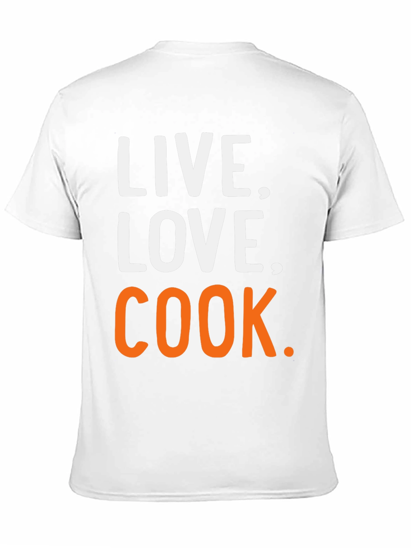 Live Love Cook Graphic Tee - Black Casual T-Shirt