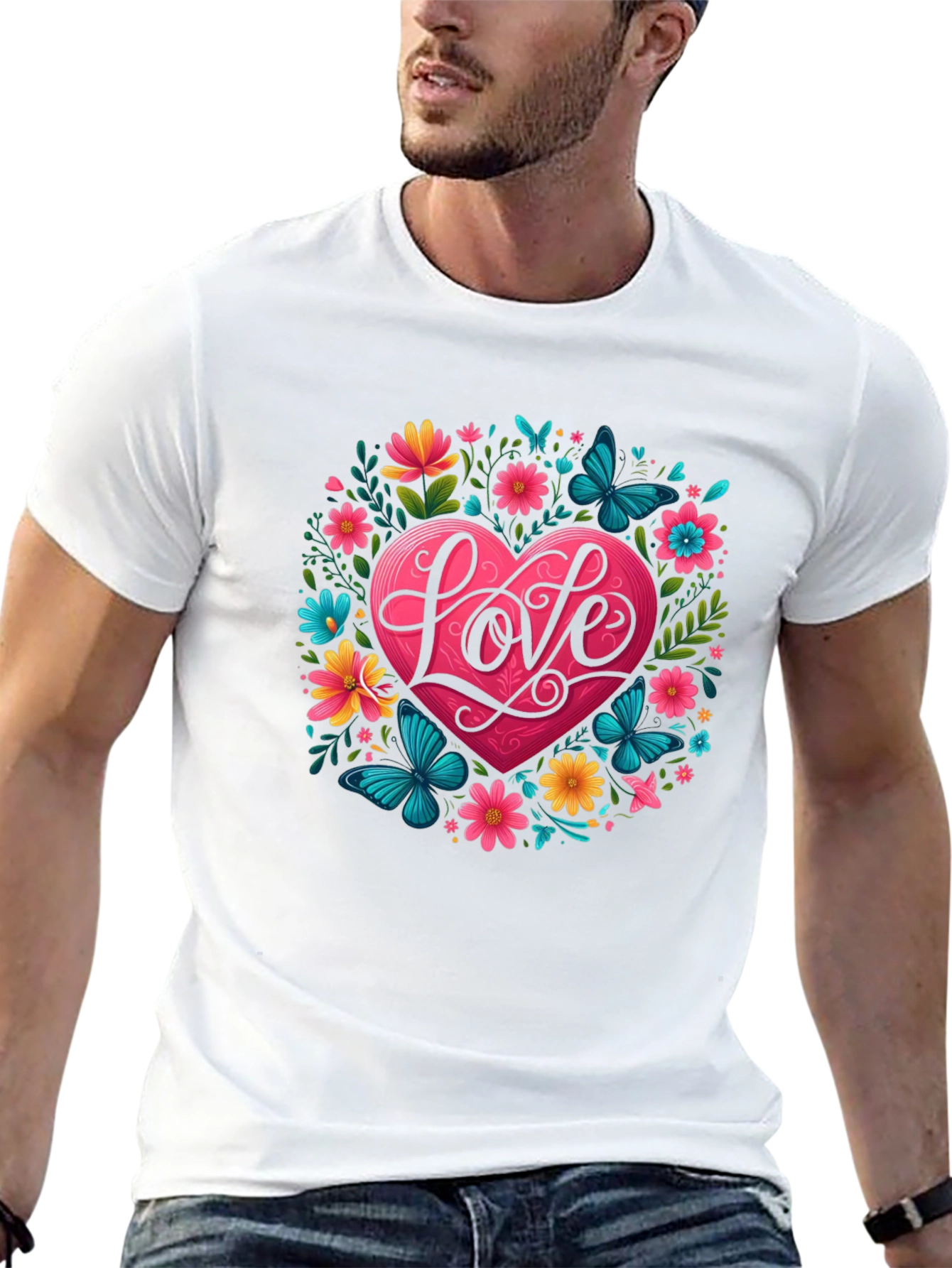 Love Heart Floral T-Shirt