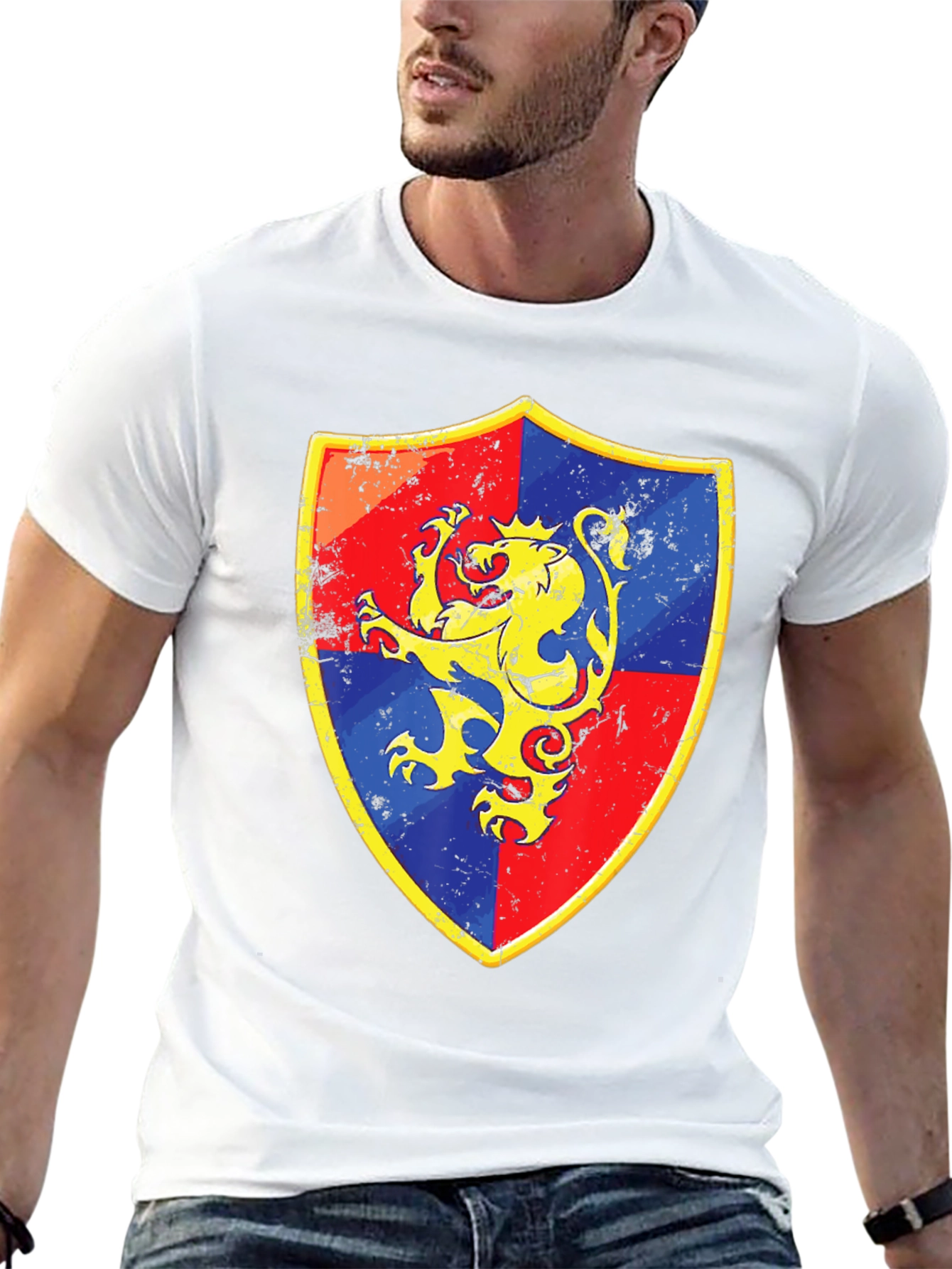 Lion Rampant Shield Graphic T-Shirt