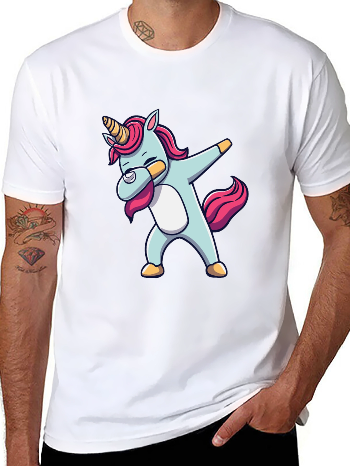 Unicorn Dab Black T-Shirt