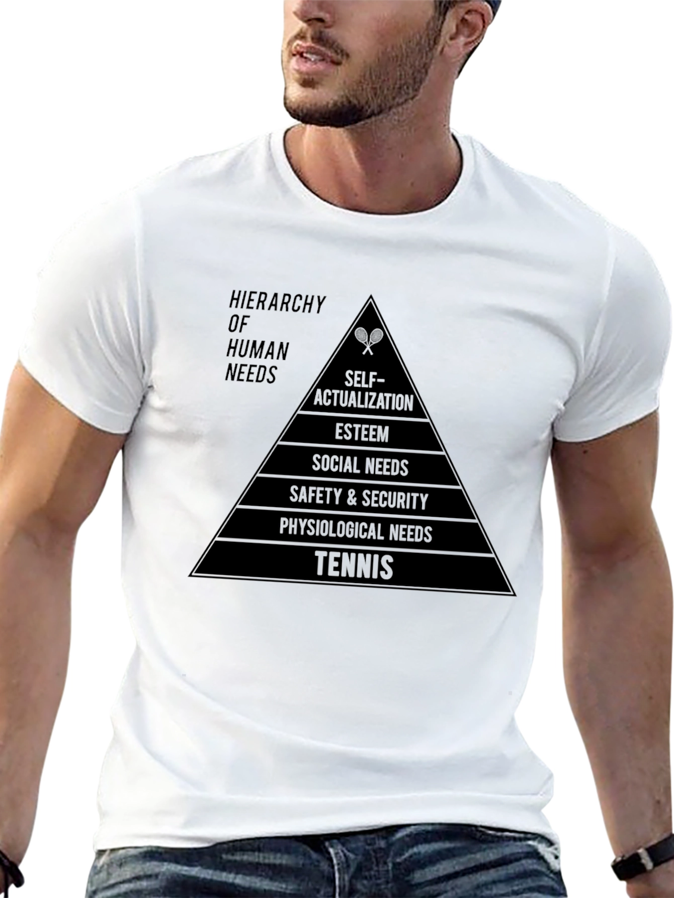 Hierarchy of Needs Tennis T-Shirt