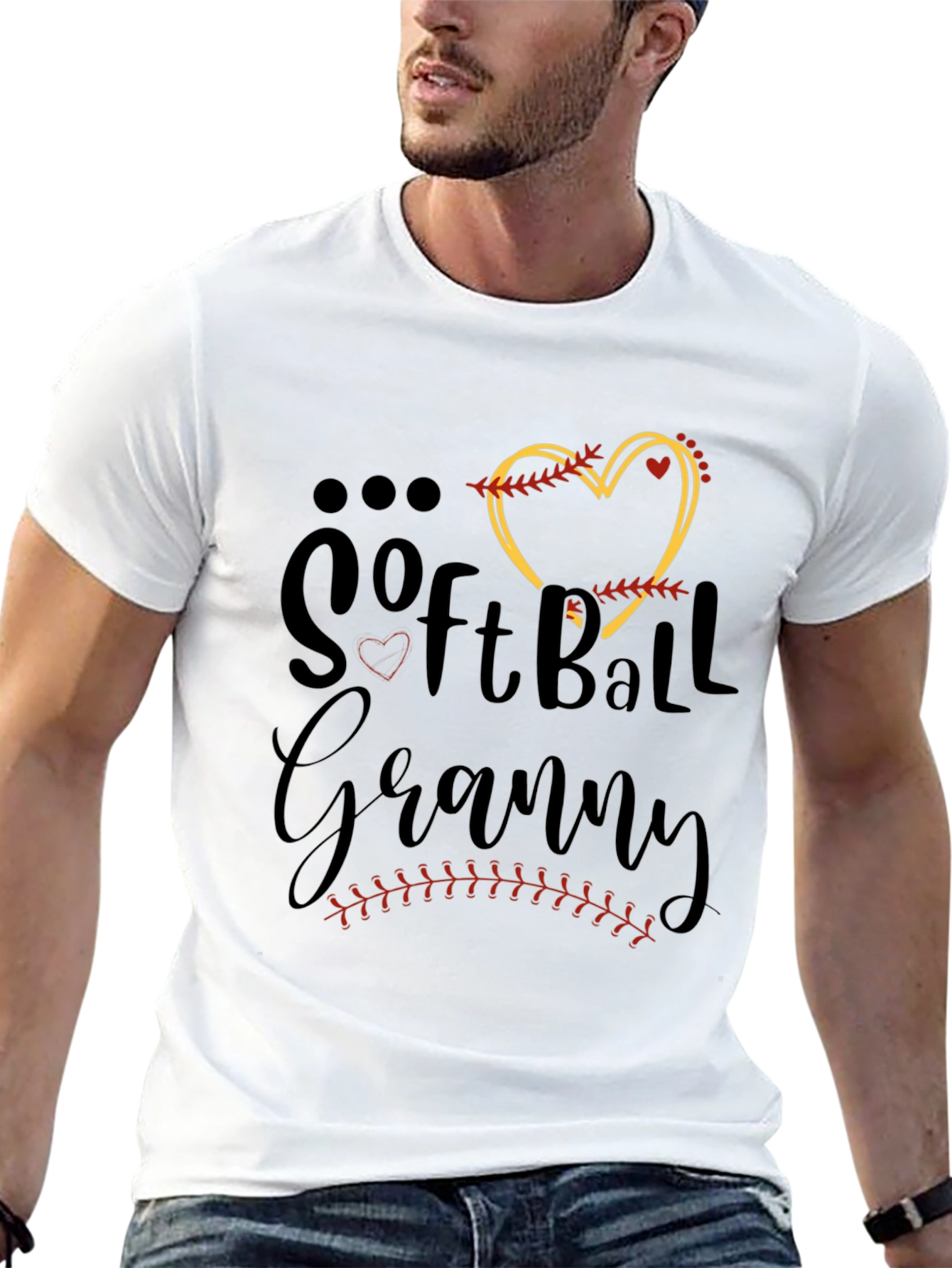 Softball Granny Black T-Shirt
