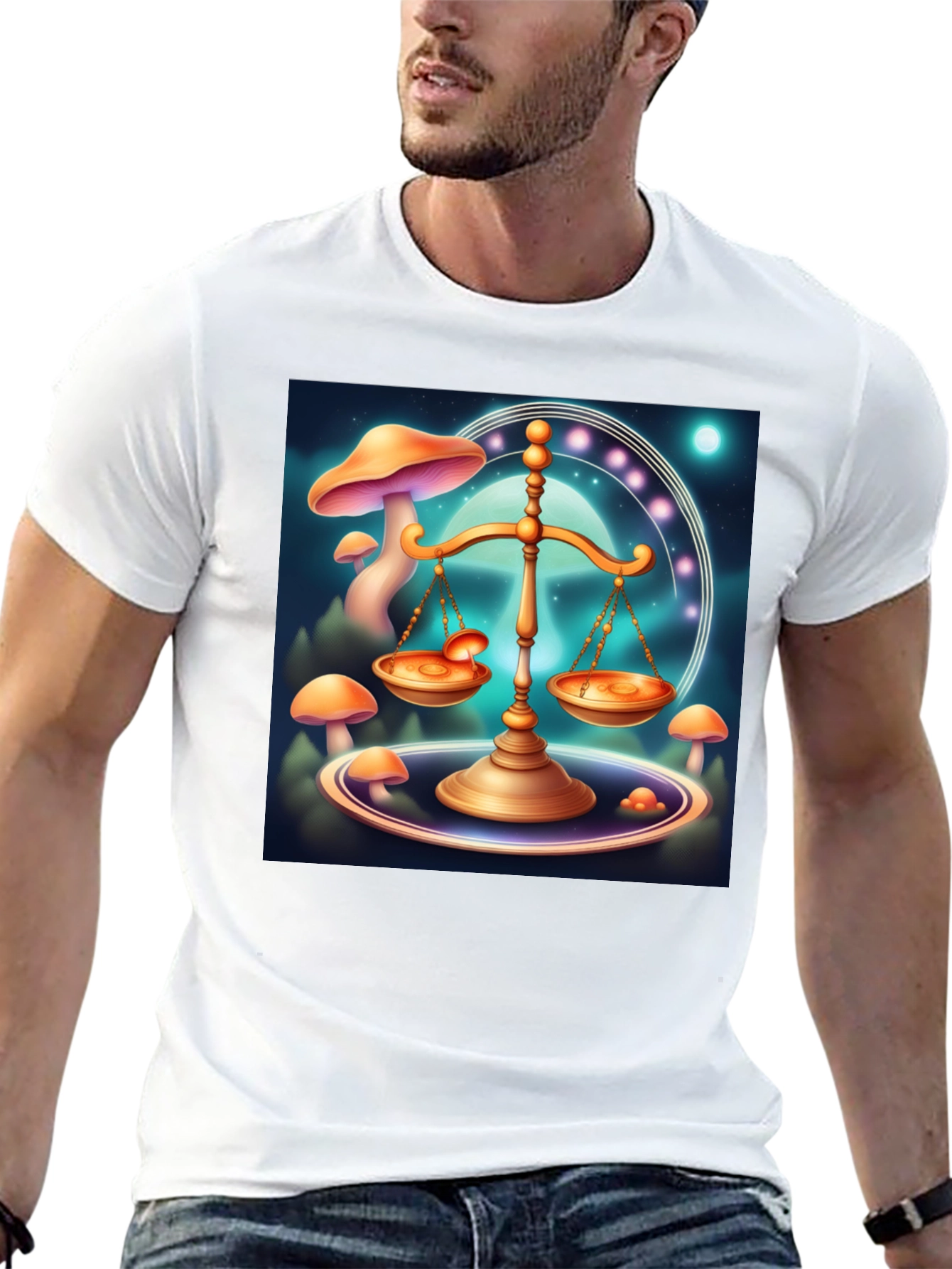 Libra Scale T-Shirt - Celestial Balance Design