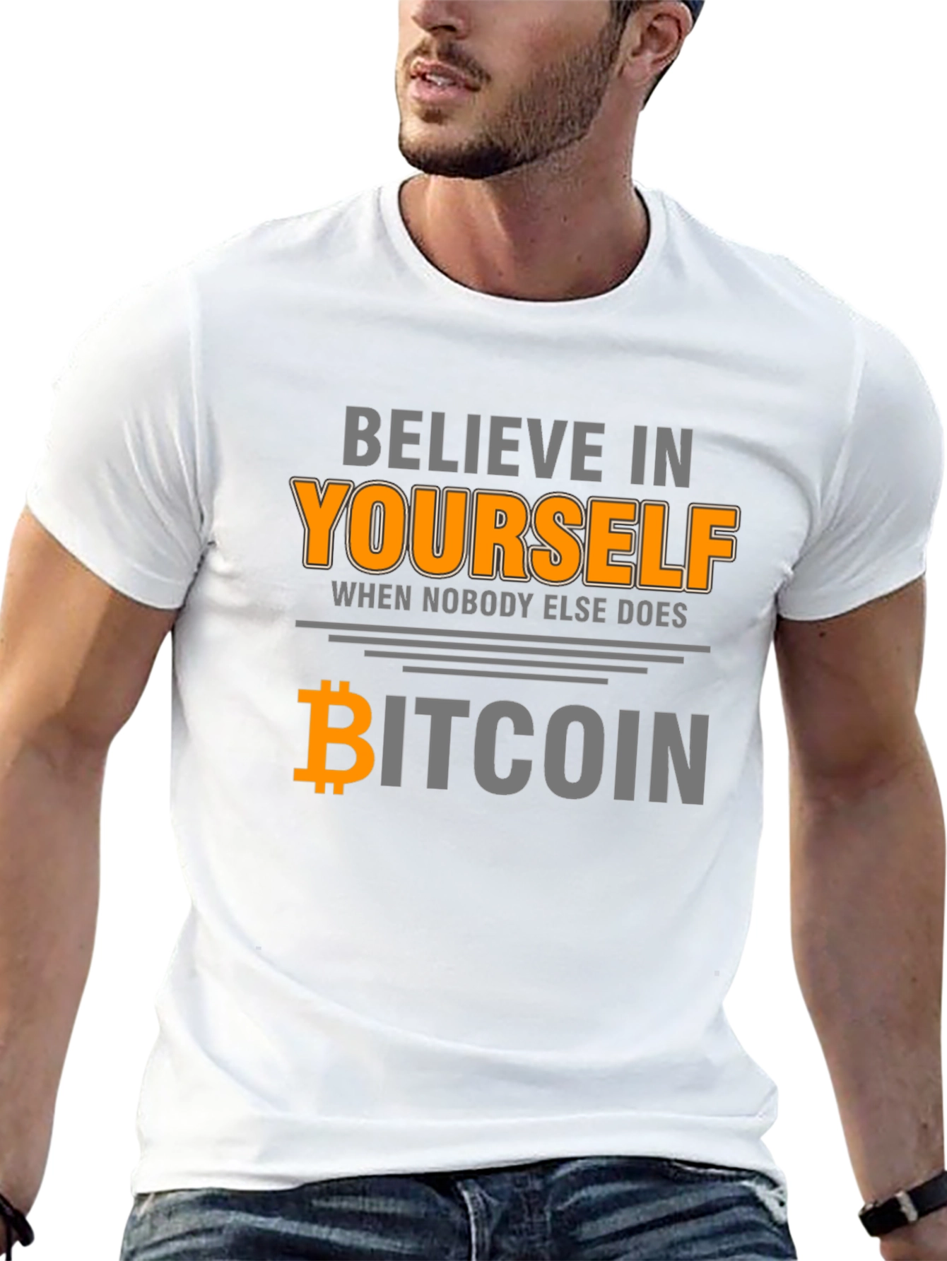 Believe in Yourself Bitcoin Graphic Tee